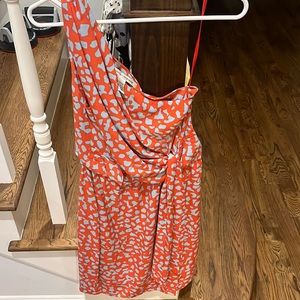 Womens one shoulder DVF dress.